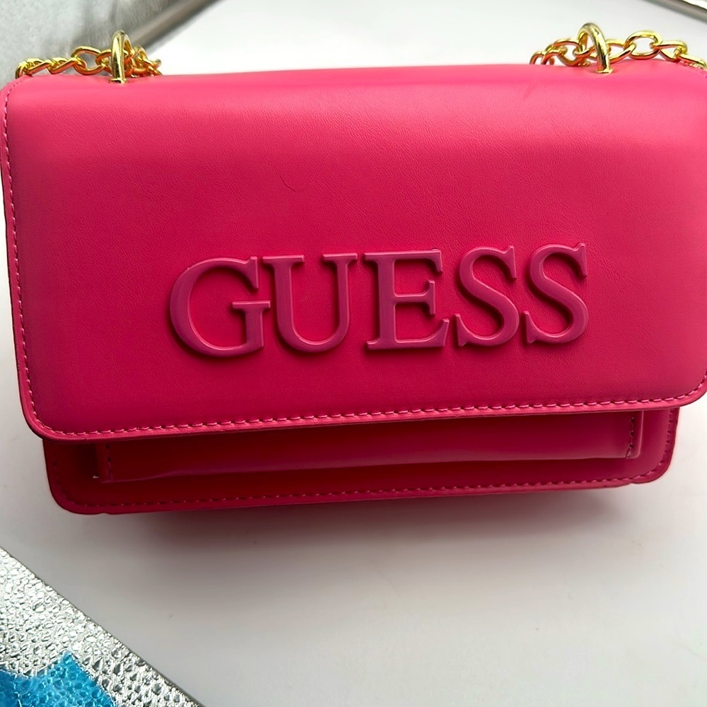 Hot Pink PU Leather Purse or Crossbody - Picture 2 of 5